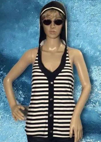 Pulassi Chinese Striped Hooded Tankini Swi… Size M