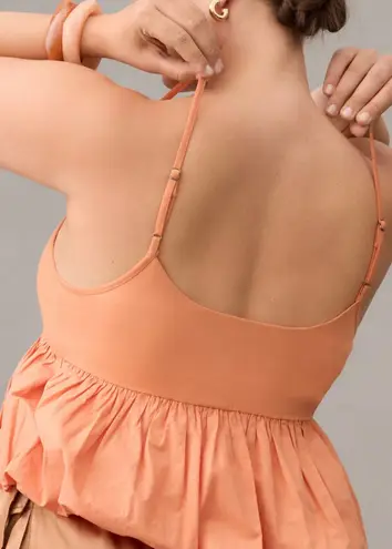 Maeve Ruffled Bubble-Hem Cropped Tank | Size XL