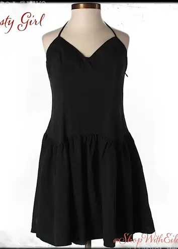 Nasty Gal Nasty Girl Lil Black Halter Dress