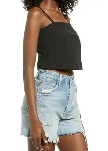 VERO MODA NWT Giana Woven Crop Cami In Black size XL