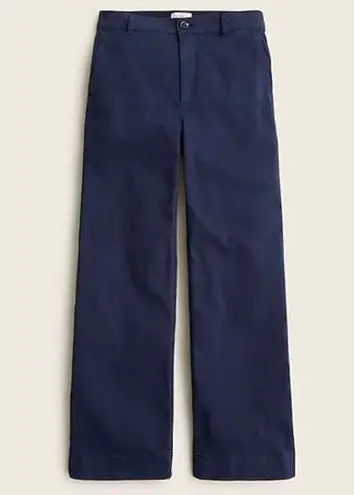 J.Crew NWT  navy blue wide leg Chino Trouser Size 31P