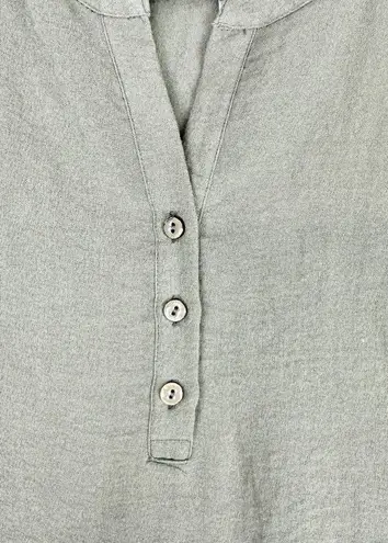 Lulu B Asymmetrical Long Sleeve Tunic Top Size Small Green Roll Tab High Low - Image 3