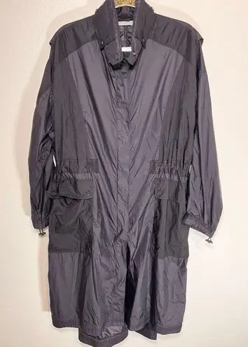 Vince  UNISEX Hooded Windbreaker Trench Coat With Storage Pouch Size L