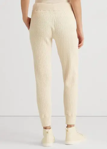 Ralph Lauren Lauren  Cable-knit Jogger Pants Plus Size XXL, Winter Cream NWT $145