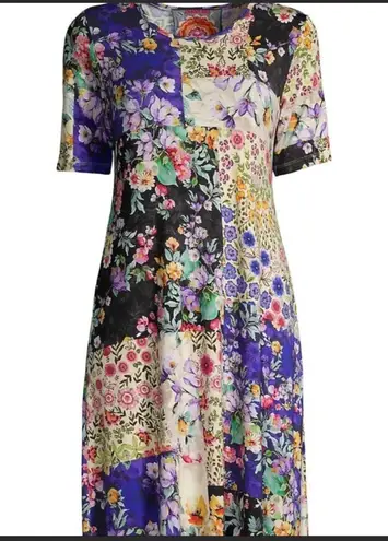 Johnny Was SKY FLOWER SWING DRESS MIDI