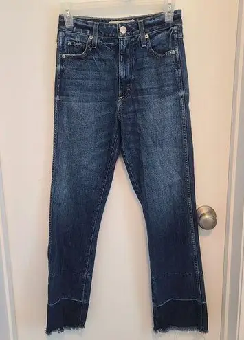 AMO Jeans Size 25 Bella Released Hem Shades Of Blue High Rise Straight Leg Denim