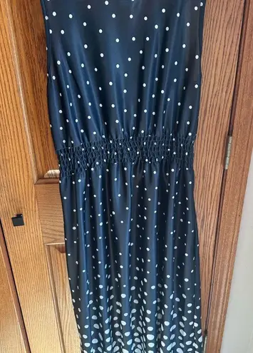 Anthony Richards Fit Flare Polka Dot Sun Dress Black & White Size Medium Pockets