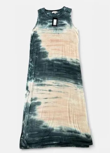 Mystree Women's Charcoal & Blush Sleeveless Jersey Tie Dye Maxi Dress Size S