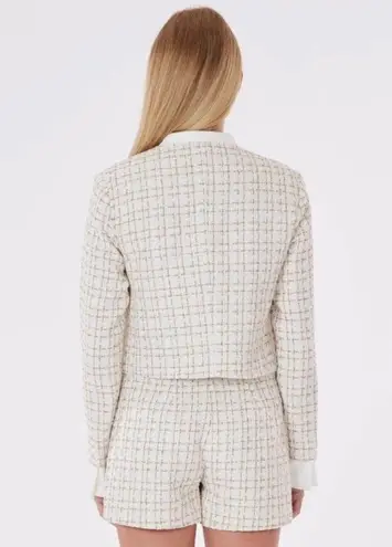 NWT Dolce Cabo White Tweed Knit Mini Skort Size XL