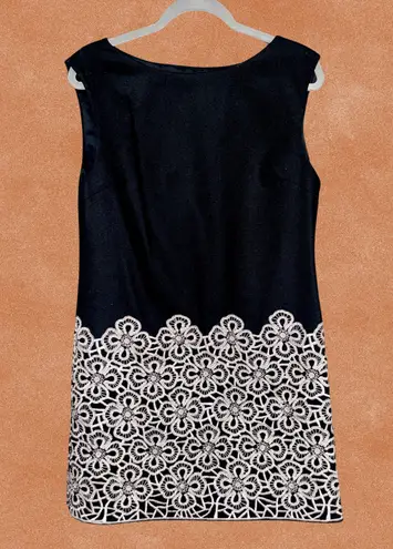 Tibi Black Wool Embroidered Dress