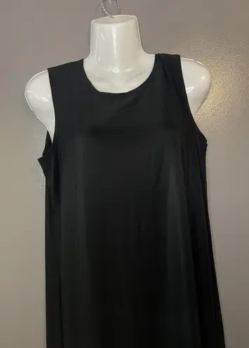 Liz Baker Dress Womens Medium Black Sleeveless Maxi Tank Nylon Spandex Solid