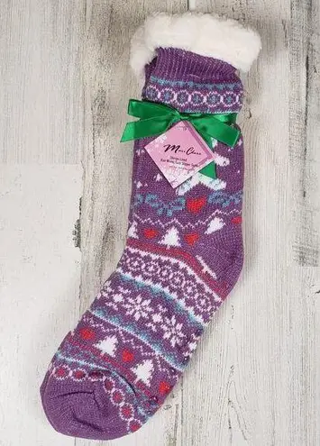 NWT Mari Clare Sherpa Lined Knit Winter Holiday Design No