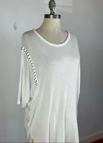 IRO Jeans Mayssa Chain Link Tee in White Medium