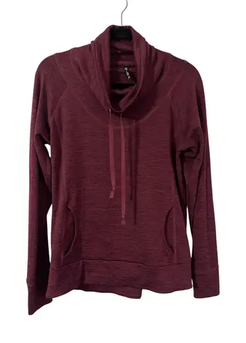 Kuhl LEA Rosewood Cowl Neck Long Sleeve Thumbhole Pullover Sweatshirt M Preppy