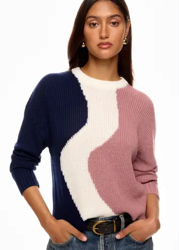Peter Som x RTR Pink and Blue Colorblock Sweater