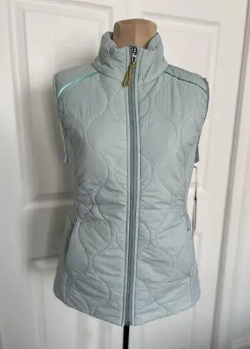 MPG Sports Womens Winter Polar Insulated Mixed Media Tech Vest Cold Mint Size S