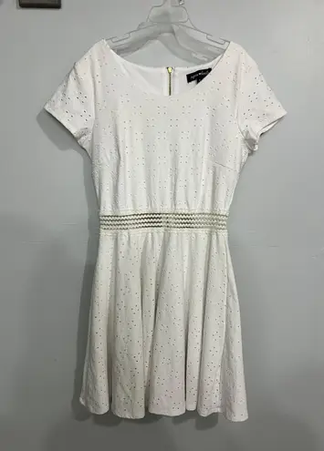 Sequin Hearts White Embroidered Dress