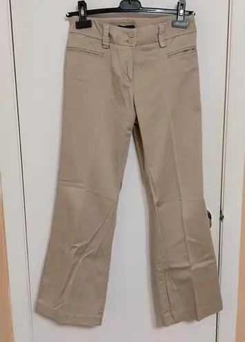 New York And Company Petite Straight Leg Trousers in Light Khaki