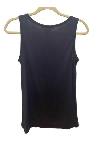 Tory Burch Dark Navy Blue Button Accent Tank Blouse Size Small