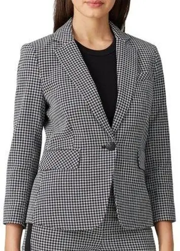 Veronica Beard Schoolboy Houndstooth Check Cotton Dickey Jacket Blazer - Image 1
