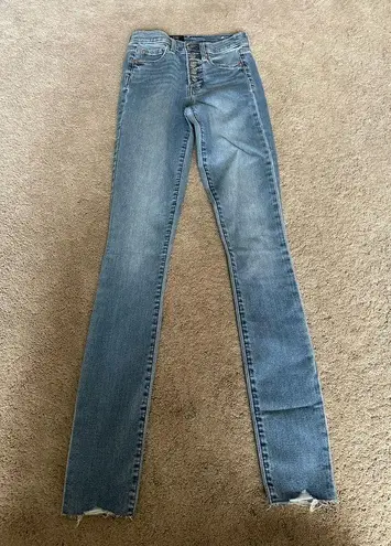 Gap Women’s  true skinny high rise button fly jeans 00 tall