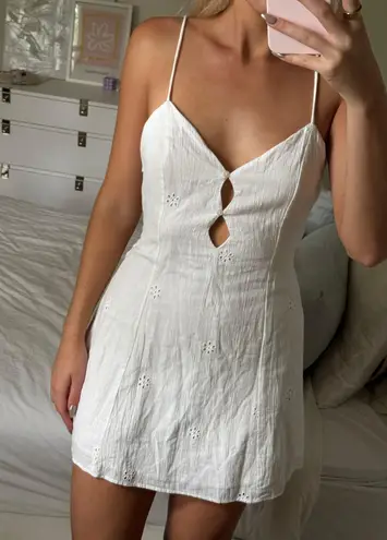 ZARA White Mini Dress Open Back