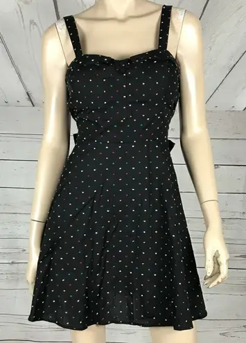 HEART SOUL Colorful Polka Dot Cotton Dress NWT L Black Size undefined