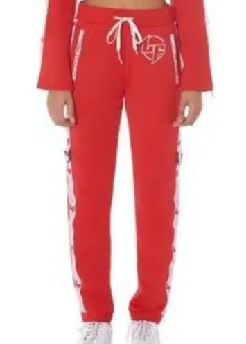 LF NWT  Athleisure Red Track Pants & Cropped Jacket