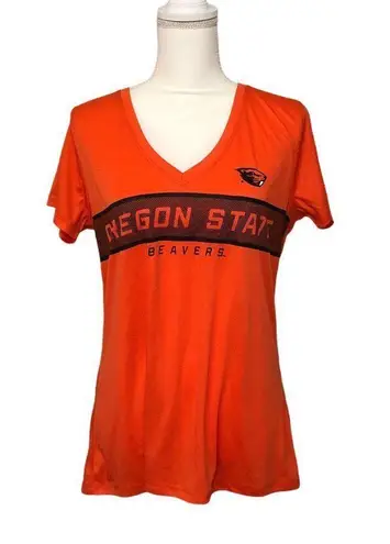 Rivalry Threads NWOT Oregon State Beavers Orange Black V-Neck Tee