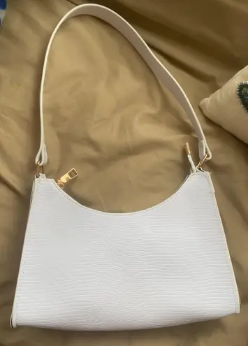 SheIn Lizard Print Shoulder Bag White