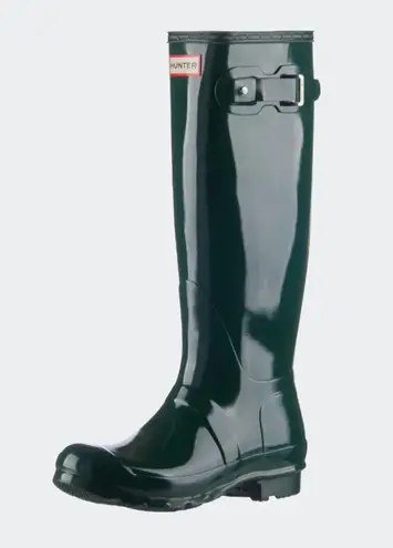 Hunter Dark Green Original Tall Gloss Rain Boots