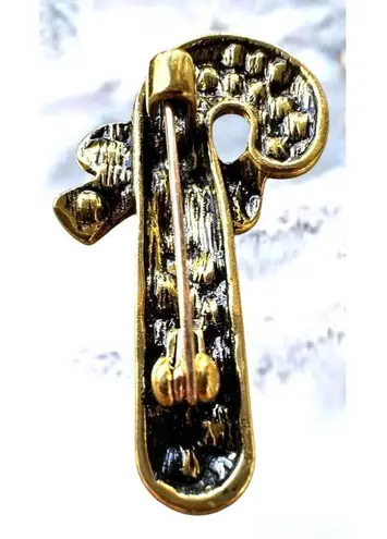 Candy Cane Brooch Pin New Christmas Jewelry Crystal Accents Candyland Ca… Red