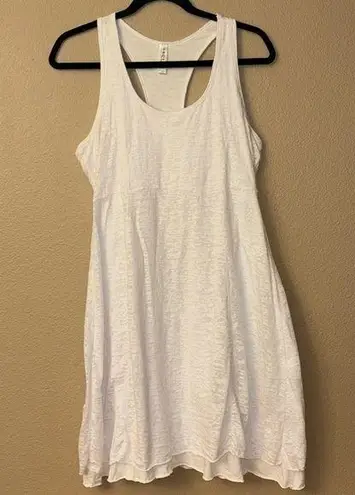 Soybu  Size LARGE White Burnout Racerback Sundress Athletic Sports Summer