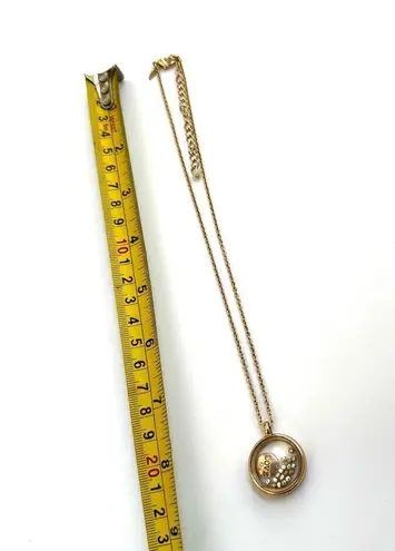 Vintage Avon love locket pendant necklace Gold