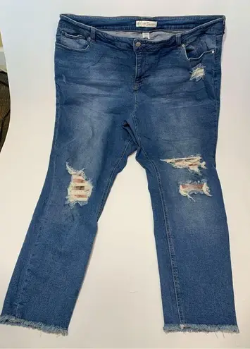 C Est. 1946 Denim Women’s Cotton Stretch Distressed Jeans Blue Sz 20W