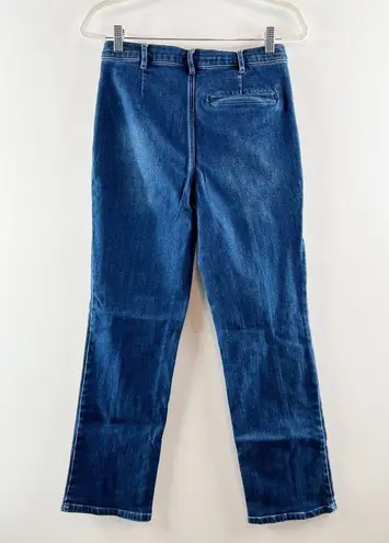 J. McLaughlin High Rise Seamed Front Emmie Bootcut Jeans Dark Wash Blue 4