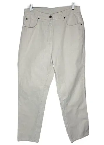 Woolrich Jeans Women 14 Stone Off White High Rise Mom Jean Neutral Minimalist