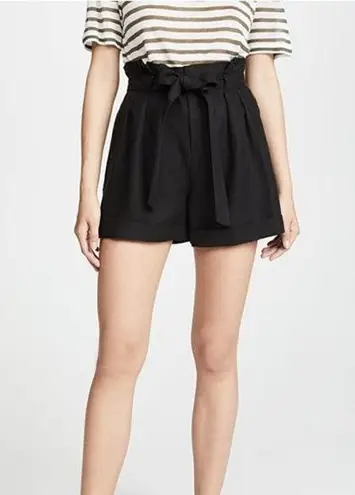 Club Monaco Black Paperbag Waist Andree Shorts