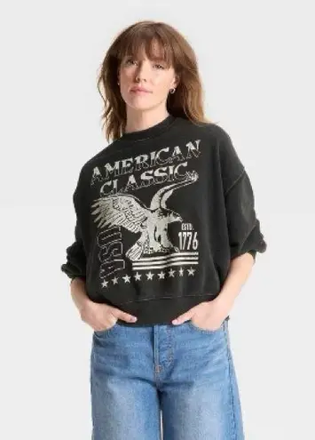 Zoe & Liv 🎸 Black American Classic Sweatshirt size L 🎸