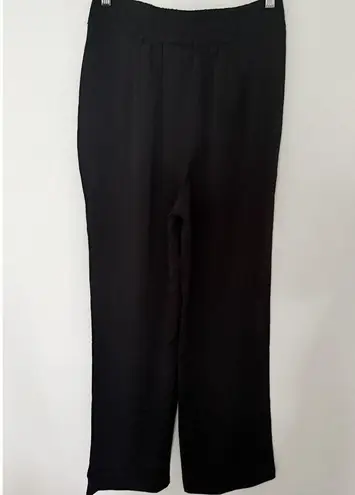 Halara High Waisted Straight Leg Work Pants Shirred Waist Zip Button Pockets ST