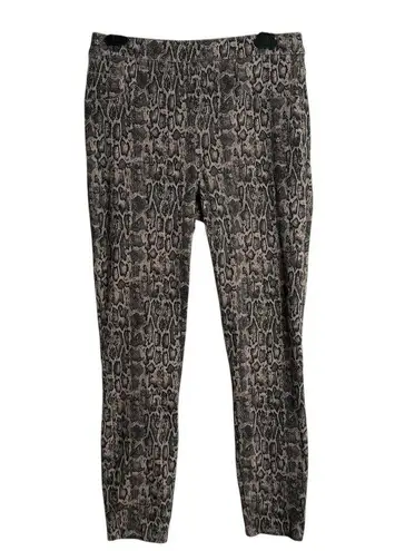 Spanx  Snakeskin Print Ankle Leggings Size L Jean-ish Brown‎ Maximalist Statement thumbnail 1