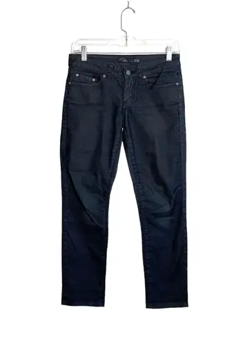 prAna Kara Dark Gray Patterned Low Rise Crop Leg Skinny Jeans