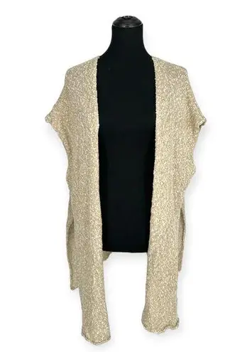 Bryn Walker | Medium | Italian Yarn Linen Blend Sleeveless Open Front Cardigan