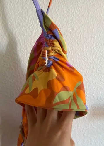 NWT Aloe Aloe Colorful Halter Bikini Set Orange