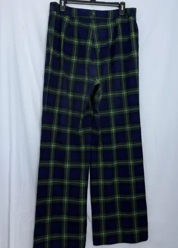 J. McLaughlin Brock Pants Regimental Plaid SZ 10 Classic Holiday Preppy Timeless