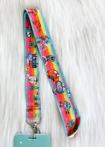 Gumball lanyard with Id/ card holder Blue