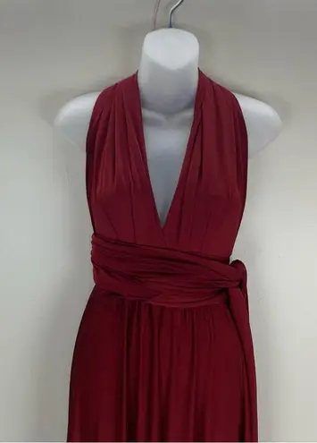 Lulus  burgundy maxi dress Formal Gown Multi-way wear Wedding size Small