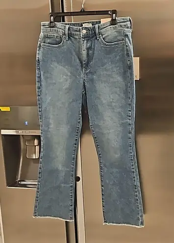 NYDJ 💕💕 High Rise Slim Bootcut Frayed Ankle Jeans ~ Riverfront Blue 8 NWT