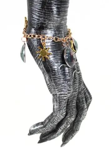 Handmade Whimsigoth "Seasons of the Witches" Mixed Metal Charm Bracelet