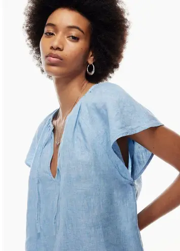 Aritzia ★ NWT  [ Wilfred ]  Fairest Linen Blouse - Chambray Buoy Blue ★